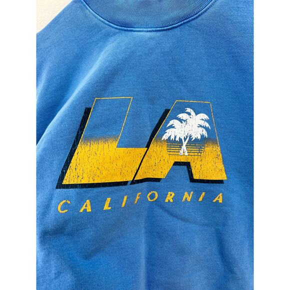 Frame Vintage La Sweatshirt in Washed Bright Blue S - Picture 3 of 10